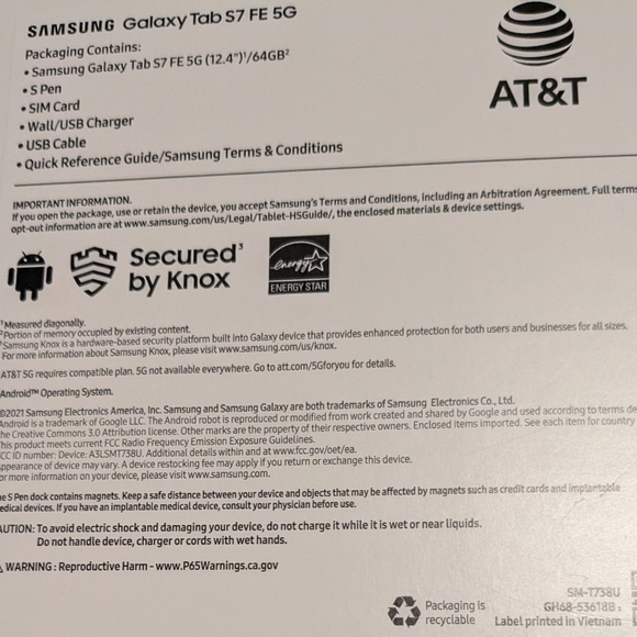 Galaxy tablet S7 5G bought in 2022 for $600 - Picture 4 of 4